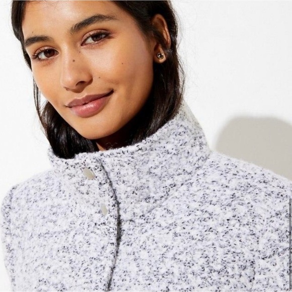 🌿 LOFT Funnel Neck Boucle Coat 🌿 - Picture 7 of 8